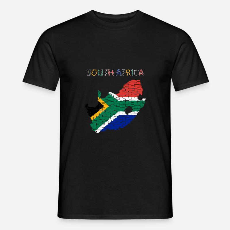 Südafrika - Kunstdesign - Männer T-Shirt - Schwarz