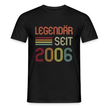 16ème anniversaire Légendaire depuis 2006 Cadeau - T-shirt homme - noir - Devant - AI Model Male 178 light (178cm)