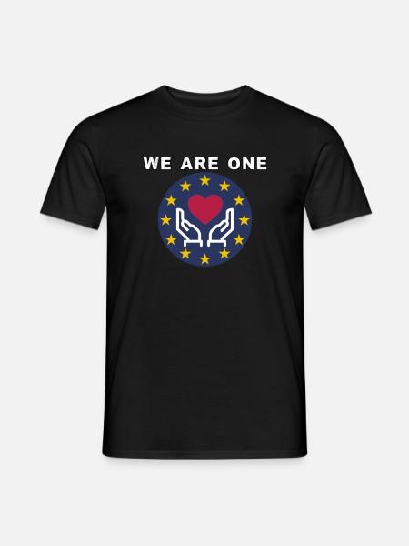 Europa gemeinsam sind wir stark! Wir sind eine EU! - Männer T-Shirt - Schwarz