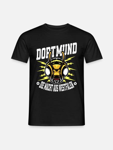 Dortmund Macht Westfalen Fußball Fan Geschenkidee - Männer T-Shirt - Schwarz