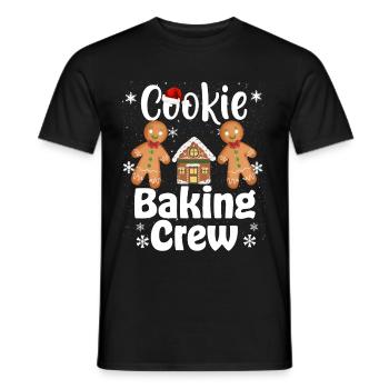 Christmas Cookie Baking Crew - Men's T-Shirt - black - Front - AI Model Male 178 light (178cm)