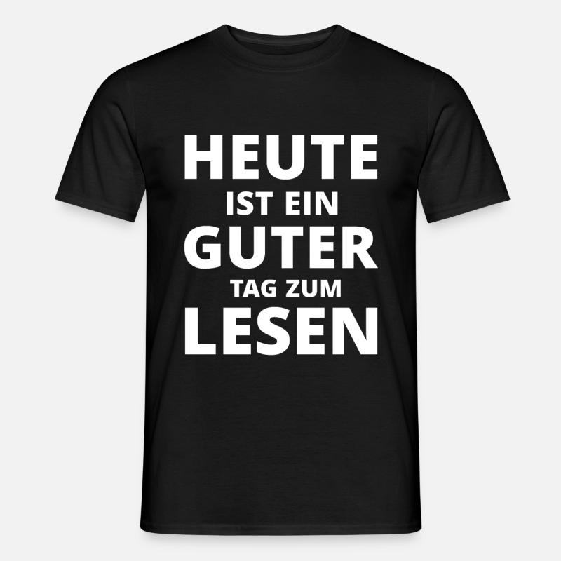Lesen Buch Bücher Spruch Geschenk - Männer T-Shirt - Schwarz