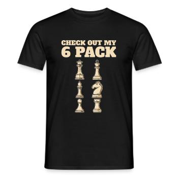 Pièce d’échecs - T-shirt homme - noir - Devant - AI Model Male 178 light (178cm)