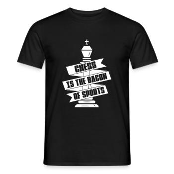 Pièce d’échecs - T-shirt homme - noir - Devant - AI Model Male 178 light (178cm)