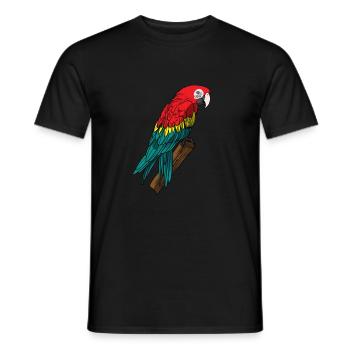 Perroquet - T-shirt homme - noir - Devant - AI Model Male 178 light (178cm)