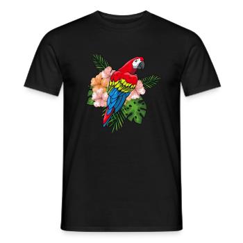 Perroquet - T-shirt homme - noir - Devant - AI Model Male 178 light (178cm)