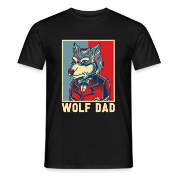 Wolf - Men's T-Shirt - black - Front - AI Model Male 178 light (178cm)