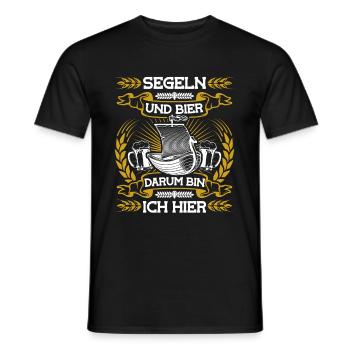 Seglen Segelboot Segler - Männer T-Shirt - Schwarz - Vorne - AI Model Male 178 light (178cm)