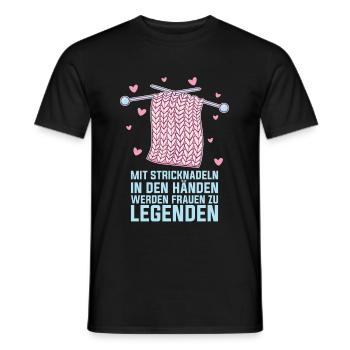 Stricken - Männer T-Shirt - Schwarz - Vorne - AI Model Male 178 light (178cm)
