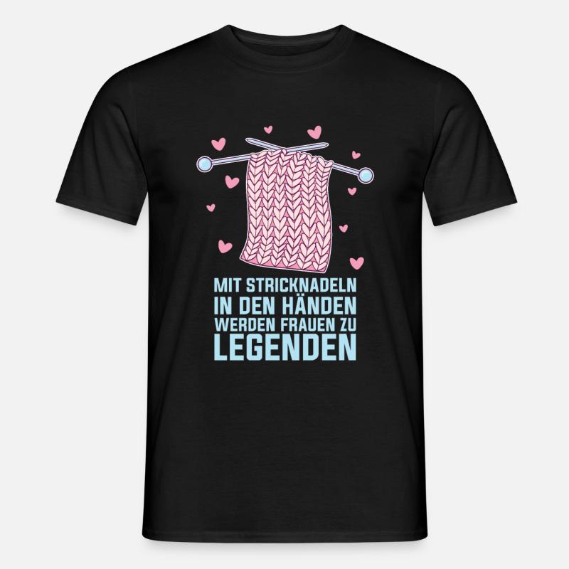 Stricken - Männer T-Shirt - Schwarz