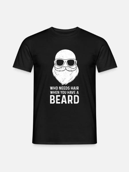 Vollbart Bart Bartträger Hipster Mann - Männer T-Shirt - Schwarz