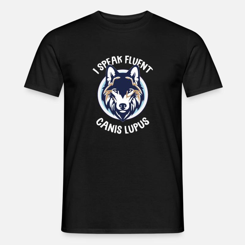 Wolf - Männer T-Shirt - Schwarz