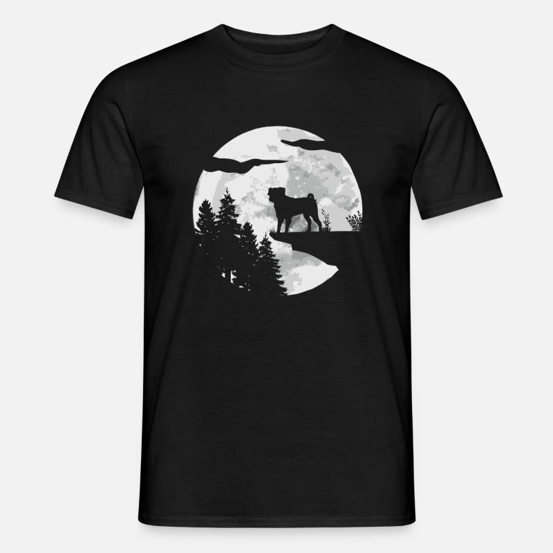 Mops Hund - Männer T-Shirt - Schwarz
