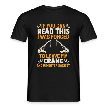 Crane Construction Crane Crane Operator Crane Operator - Men's T-Shirt - black - Front - AI Model Male 178 light (178cm)