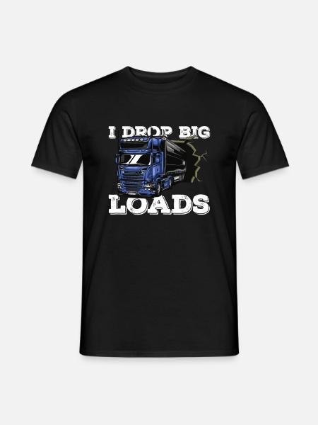 LKW Fahrer Lastwagenfahrer Fernfahrer Trucker - Männer T-Shirt - Schwarz