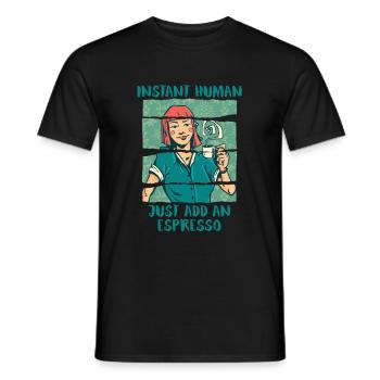 Espresso Coffee - Men's T-Shirt - black - Front - AI Model Male 178 light (178cm)