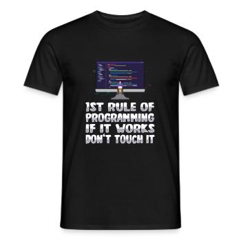 Programmer Coder Software Developer - Men's T-Shirt - black - Front - AI Model Male 178 light (178cm)