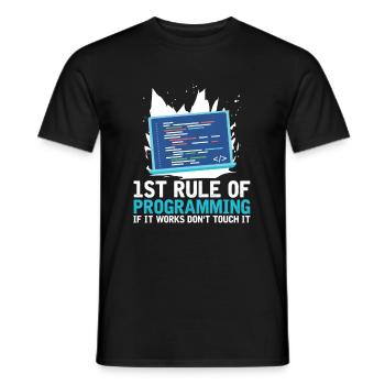Programmierer Coder Software Entwickler - Männer T-Shirt - Schwarz - Vorne - AI Model Male 178 light (178cm)