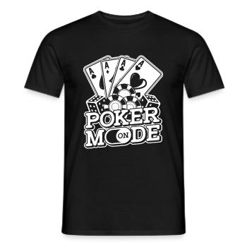 Poker Pokerspieler Texas Holdem - Männer T-Shirt - Schwarz - Vorne - AI Model Male 178 light (178cm)
