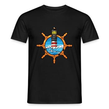 Lighthouse - Men's T-Shirt - black - Front - AI Model Male 178 light (178cm)