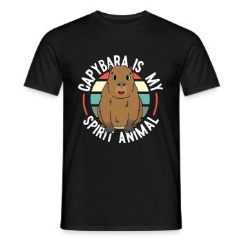 Capybara capybara rongeur - T-shirt homme - noir - Devant - AI Model Male 178 light (178cm)