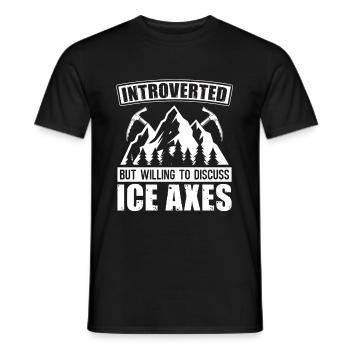 Eisklettern Bergsteigen Klettern Bergsteiger - Männer T-Shirt - Schwarz - Vorne - AI Model Male 178 light (178cm)