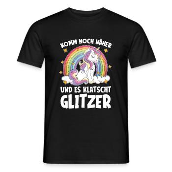 Einhorn Unicorn - Männer T-Shirt - Schwarz - Vorne - AI Model Male 178 light (178cm)