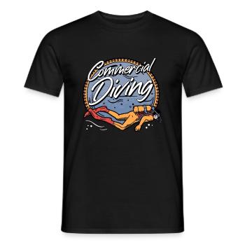 Scuba Diving Divers Diving - Men's T-Shirt - black - Front - AI Model Male 178 light (178cm)