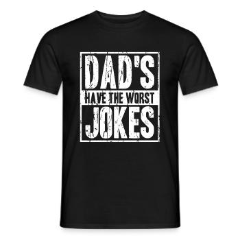 Blagues du père - T-shirt homme - noir - Devant - AI Model Male 178 light (178cm)