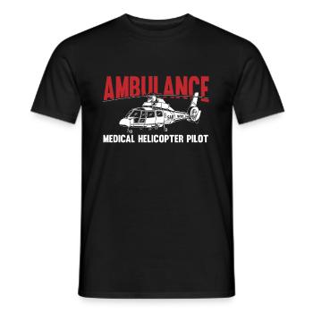 Helikopter Hubschrauber Pilot Heli - Männer T-Shirt - Schwarz - Vorne - AI Model Male 178 light (178cm)