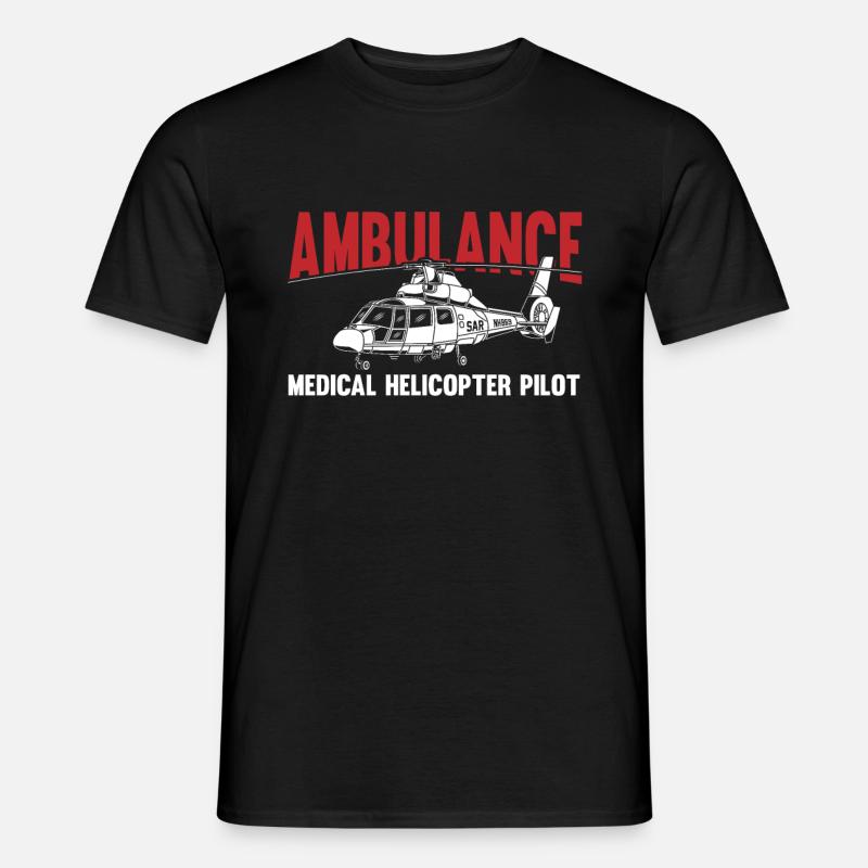 Helikopter Hubschrauber Pilot Heli - Männer T-Shirt - Schwarz