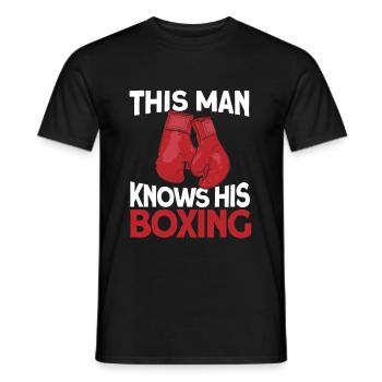 Boxe Boxe Boxe Boxe Combat Fighter - T-shirt homme - noir - Devant - AI Model Male 178 light (178cm)