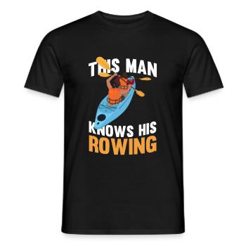 Rowing Rowing Rowing Boat Rowing - Men's T-Shirt - black - Front - AI Model Male 178 light (178cm)