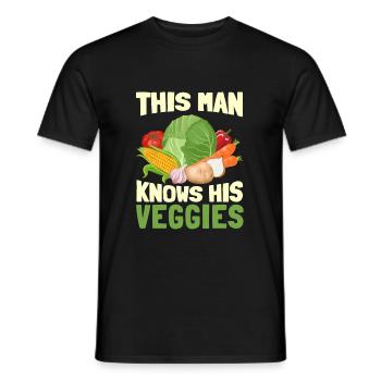 Végétaliens végétaliens - T-shirt homme - noir - Devant - AI Model Male 178 light (178cm)