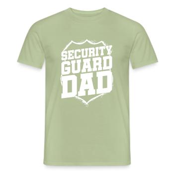 Security Security Guard Security Service - Men's T-Shirt - sage - Front - AI Model Male 178 light (178cm)
