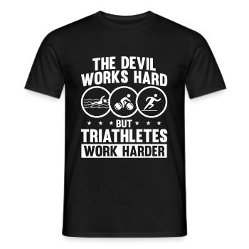 Triathlon - Men's T-Shirt - black - Front - AI Model Male 178 light (178cm)