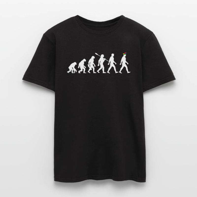 Evolution - Karneval - Narrenkappe - Verkleidung Männer T-Shirt