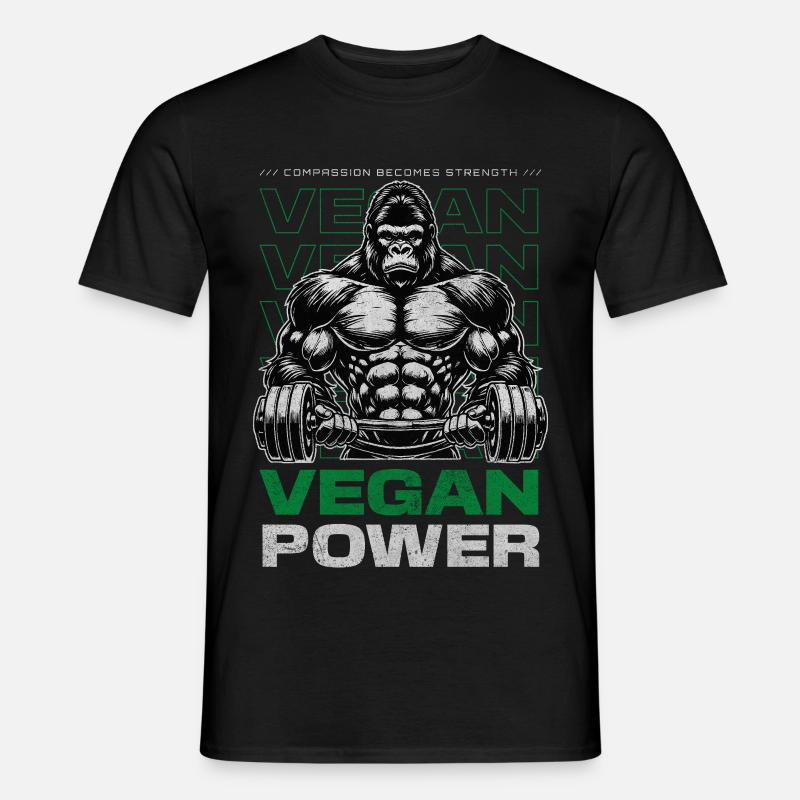 Le pouvoir végétalien – La compassion devient la force - T-shirt homme - noir