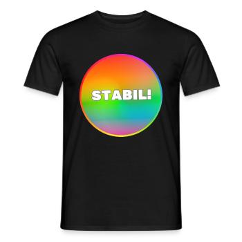 STABIL! - Männer T-Shirt - Schwarz - Vorne - AI Model Male 178 light (178cm)