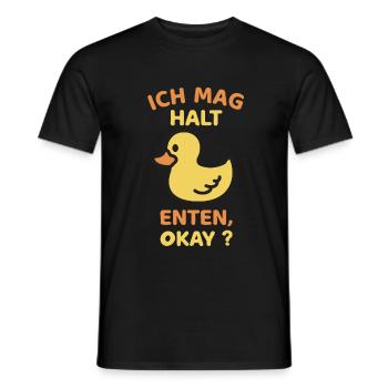 Ich Mag Halt Enten - Männer T-Shirt - Schwarz - Vorne - AI Model Male 178 light (178cm)