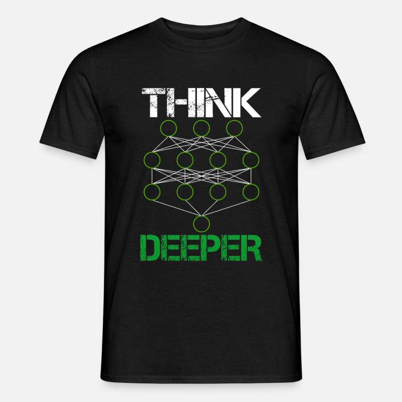 Artificial intelligence think deeper gift - Men's T-Shirt - black