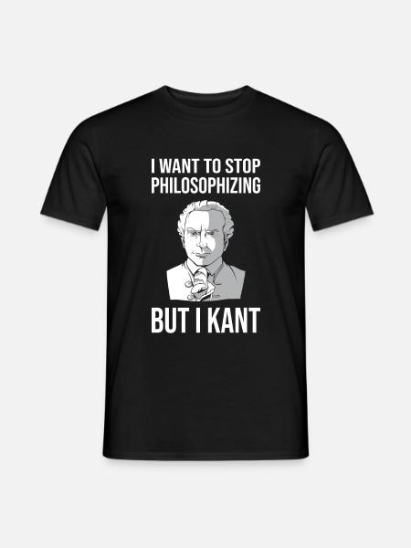 Immanuel Kant Philosophie Studium Dozent Geschenk - Männer T-Shirt - Schwarz