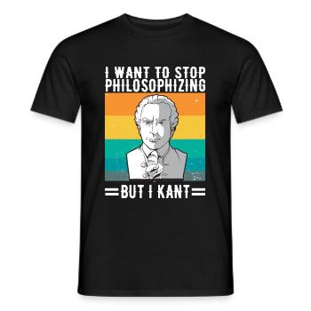 Immanuel Kant Philosophie Studium Dozent Geschenk - Männer T-Shirt - Schwarz - Vorne - AI Model Male 178 light (178cm)