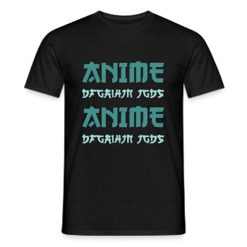 Anime Anime - Männer T-Shirt - Schwarz - Vorne - AI Model Male 178 light (178cm)