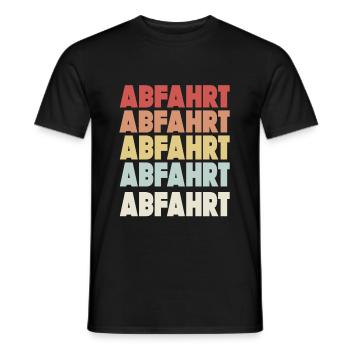 Abfahrt - Männer T-Shirt - Schwarz - Vorne - AI Model Male 178 light (178cm)