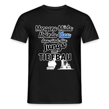Das sind die Jungs vom Tiefbau - Männer T-Shirt - Schwarz - Vorne - AI Model Male 178 light (178cm)