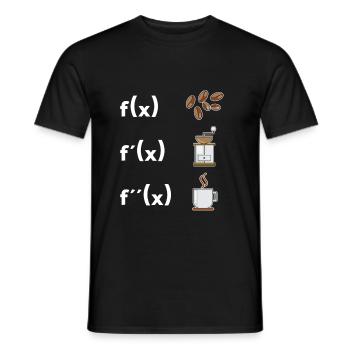 Math Teacher Derivation Coffee Lovers - Men's T-Shirt - black - Front - AI Model Male 178 light (178cm)