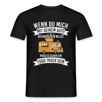 Mit dem Auto beeindrucken Foodtruck - Männer T-Shirt - Schwarz - Vorne - AI Model Male 178 light (178cm)