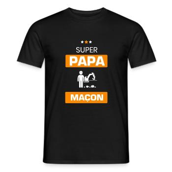 Mason Dad - Super Mason Dad - Men's T-Shirt - black - Front - AI Model Male 178 light (178cm)