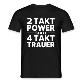 2 Takt Power statt 4 Takt Trauer Mofa Moped witzig - Männer T-Shirt - Schwarz - Vorne - AI Model Male 178 light (178cm)
